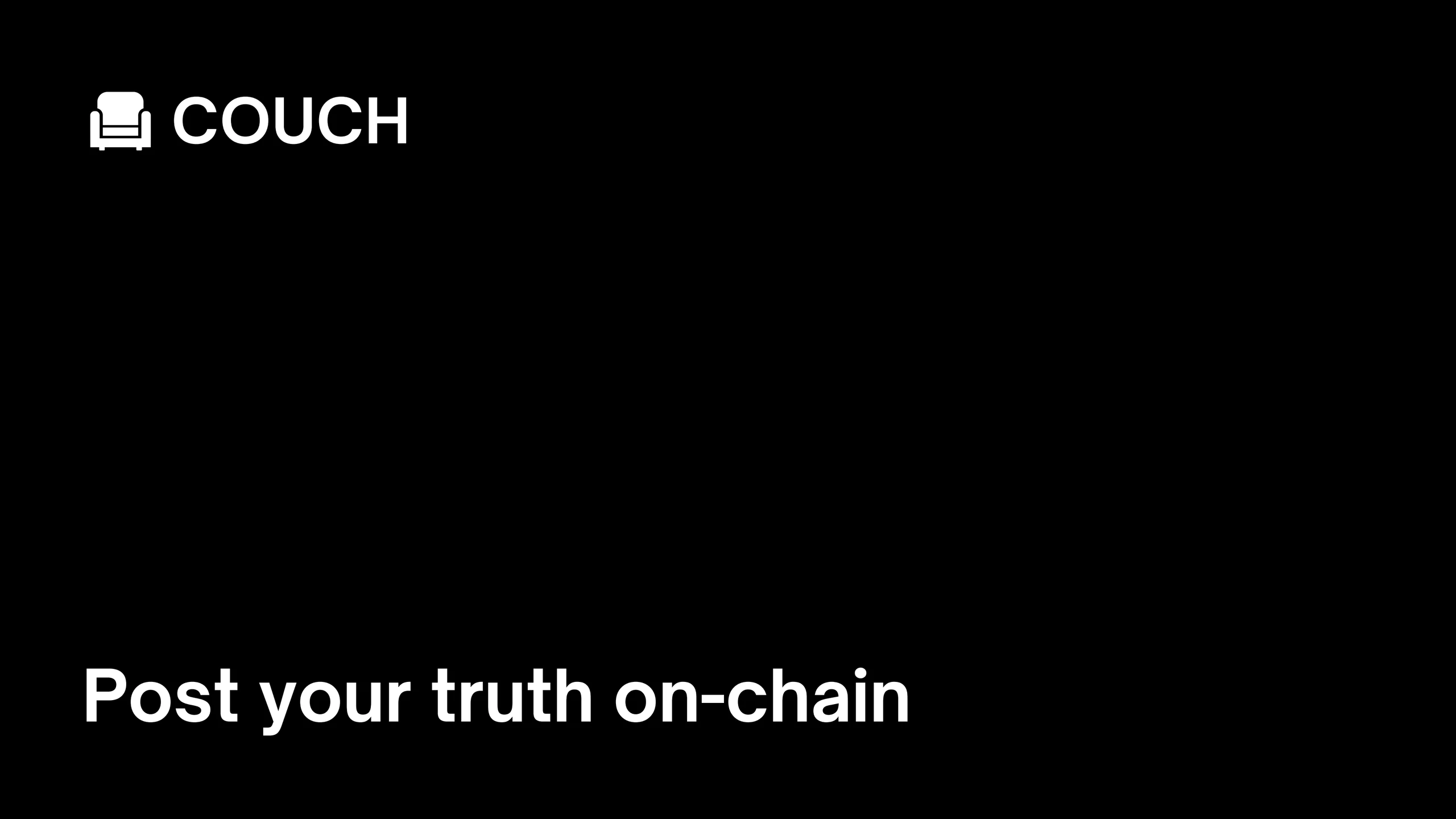 COUCH pitch deck slide 1 of 10